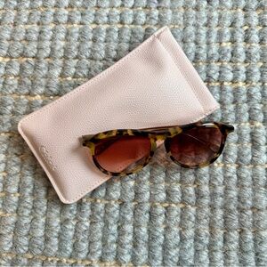 Chloe square tortoise shell sunglasses with case